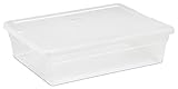Sterilite Single Lidded 28 Quart Clear Storage Tote Container 1655 (20 Pack)