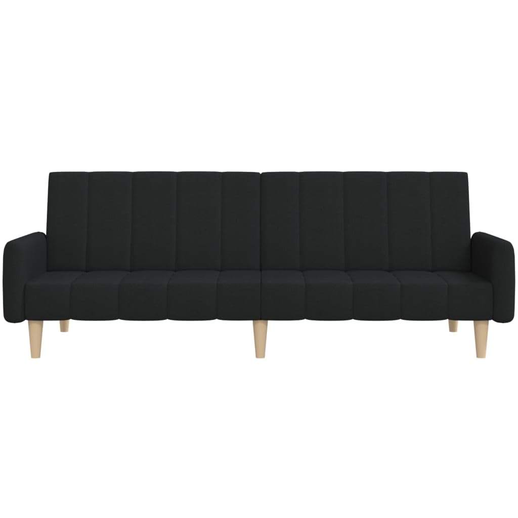 sofás de Dos plazas,Sofa 120 cm,Sofa Cama Dos plazas,Sofá Cama de 2 plazas Tela negroAdecuado para salón, Dormitorio