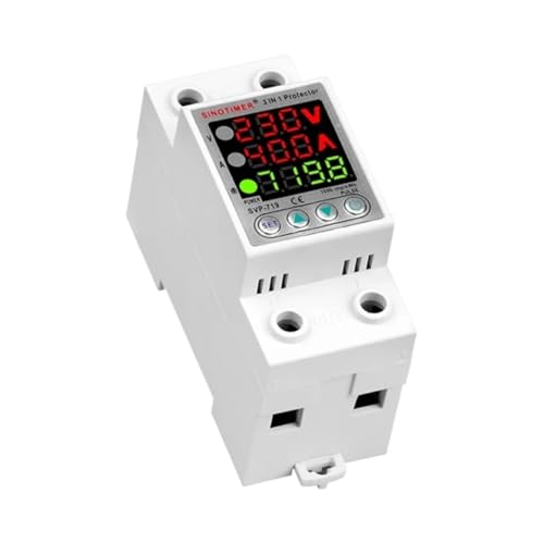 220V Adjust Voltage Relay Over Under Voltage Protector Over Current Limit Wattm KWH Energy Meter Power Comsumption