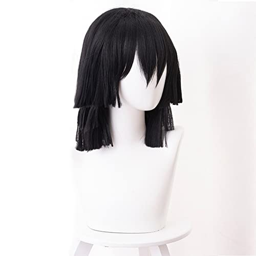 OSIAS Iguro Obanai Cosplay Wig for Man and Boys, Small - Image 2
