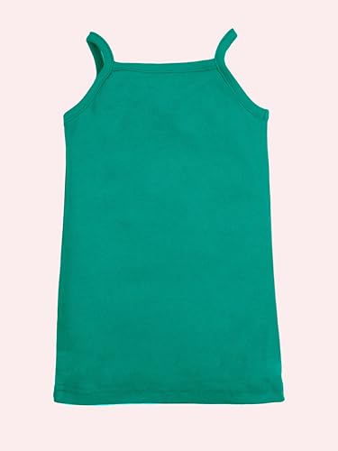 Image of KiddoPanti Girls 100% Cotton Rib Solid Camisole Tank Top Pack of 3