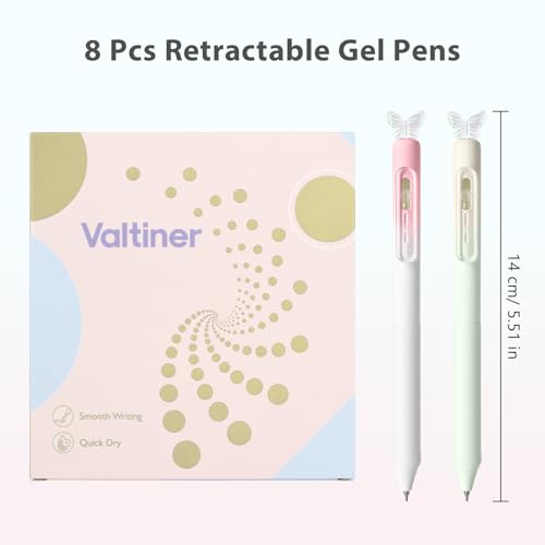 Pack de 8 bolígrafos gel negro punta fina 0.5 mm miniatura 2