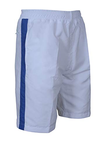 Sterling Sports® Short de bain doublé en maille pour homme - Pour la plage, la salle de sport, la marche, etc. - Blanc - Small Cover
