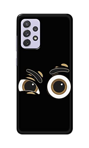 Image of PRINTFIDAA Funky Expression of Cartoon Eyes Printed Designer Hard Back Case Cover for Samsung Galaxy A72 -(UO) MVN1004
