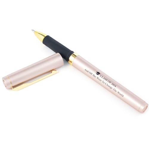 Pack de 3 bolígrafos gel negro punta media 0.7 mm color oro rosa miniatura 3