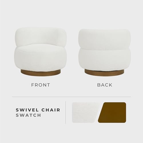 Sillón Giratorio Plegable Blanco miniatura 4