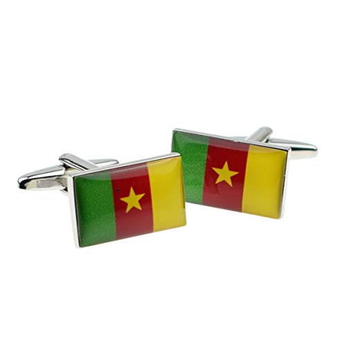 Mancuernillas para hombre Bandera de Camerún miniatura 1