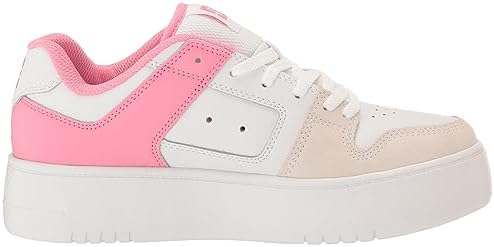 DC Women's Manteca 4 Platform Low Skate Shoe, Pink/White, 10 | Image 5
