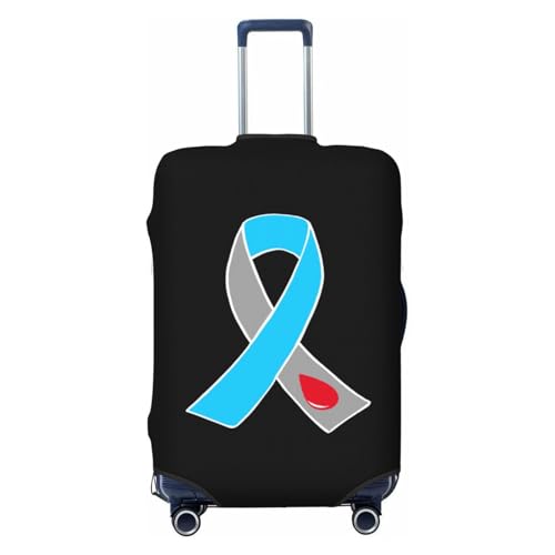 Diabetes Awareness Travel Luggage Cover Suitcase Protector Fits 29-32 Inch Case(Black,XL)