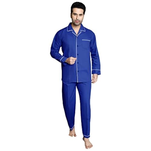 Image of Men's Cotton Solid Night Suit