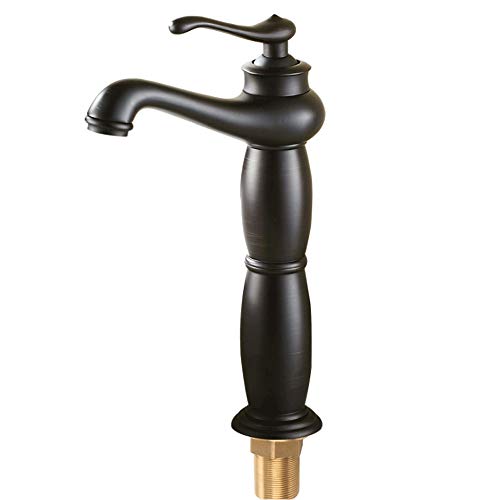 Vajilla Sanitaria Bronce Negro Americano sobre el mostrador del Grifo de la Cuenca del mostrador.