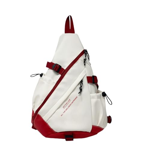 de franja genérica – 36 x 14 x 48 cm – Correa de hombro sin esfuerzo para fitness | Pecho de estilo deportivo cómodo | Espalda de pecho de hombro, paquete de desacuerdo, rojo, Se référer au