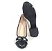 Hispanitas_ Bailarina tacón Medio Blanco-Negro HV00236 para Mujer,Talla 35