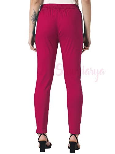 Image of Saundarya Women's Regular Fit Stretchable Cotton Trousers Pants
