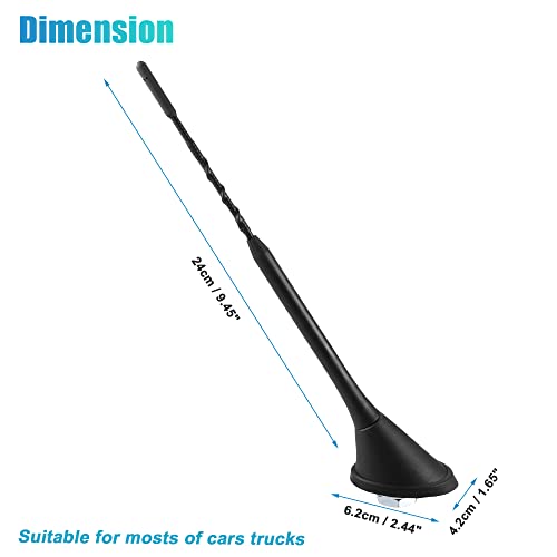 X AUTOHAUX Car AM FM Radio Signal Antenna Mast with 5m Extension Cable Black, 16.4ft - Image 4