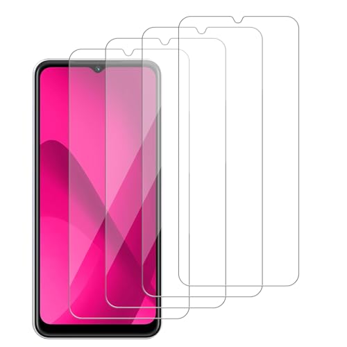 iCsapr 4 Pack Glass Screen Protector Compatible for T-Mobile REVVL 7 5G / TMRV075G [9H Hardness]-HD Screen Tempered Glass, Scratch Resistant,Easy Install [Case Friendly]