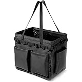 キャンプバッグ 大容量 折りたたみ式 多機能ハンドバッグ 屋外用工具収納ボックス ArcticDeer アウトドア レジャー 防滴 BBQ キャンプ用品 ハンドバッグ (35*25*32CM,ブラック)