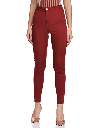 Image of Marks & Spencer Womens Solid High Rise Skinny Fit Trouser