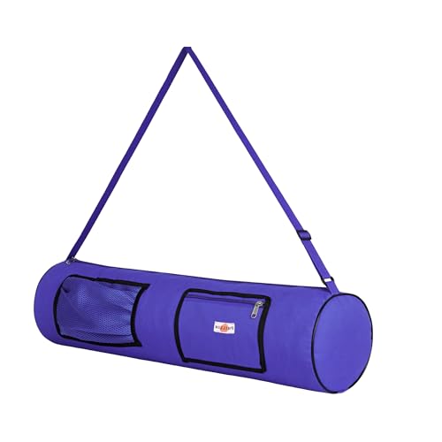 Image of Zipper Yoga Mat Bag for Meditation Mat's Cover Bag with Adjustable Shoulder Strap Waterproof Mate Carry Bags fit for 4mm to 8 mm Mats for Women and Men (Blue)