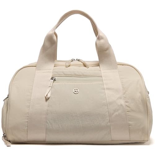 Pander 23L Small Gym Duffel Bag with Shoe Compartment, Versatile Gym and Travel Companion, Spacious, and Organized - Ideal for Active Lifestyles (White Opal)