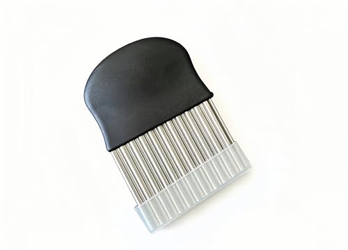 RQzaufania Coupe-Pommes de Terre Ondulé, Coupe Pommes de Terre en Spirale en Acier Inoxydable, Coupe Frites Ondulé, Outil de Coupe Ondulé pour Frites,...