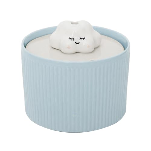 Dispensador De Agua para Mascotas: Fuente De Cerámica para Gatos, Bebedero Silencioso, Depósito Grande De 1,2 L con Circulación Eficiente | Solución De Hidratación Gatos, Perros Pequeños