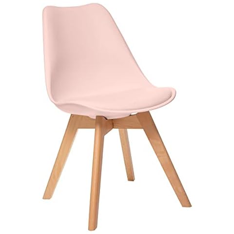 Silla Baya, Rosa Palo, Patas de Madera de Haya Cover