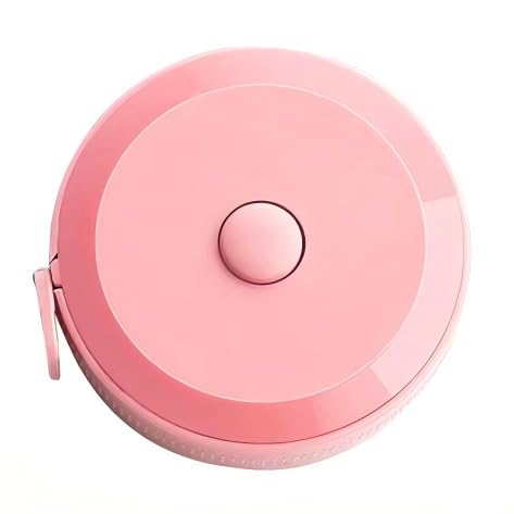 2M Soft Tape Measure, Dual-Scale Flexible Ruler for Body Sewing & Tailoring, Retractable Cloth Measuring Tape for Body Metrics & Craft Projects (Pink)
