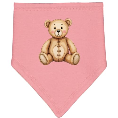 inktastic Vintage Plush Knitted Baby Bear Baby Bandana Bib