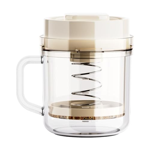 ZYNCUE Filtro separador de suero de leche de soja y yogur casero, malla fina para cesta de resorte de acero inoxidable, 19 x 19 x 21 cm, color blanco