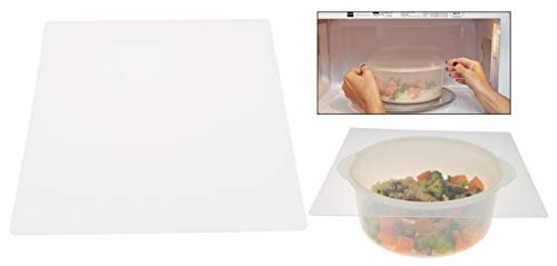HOME-X Microwave Splatter Screens-Safe Covers, Splatter Guard, Clean Kitchen, Heating Cooking, Shield Guard