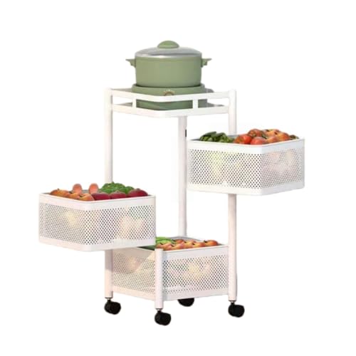 LUOGOXI��]�����[���b�N�A�L���X�^�[�t���L�b�`���g�����[�A�㕔�Ɏ��t����ꂽ�ʕ��Ɩ�؂̃��b�N�A��e�ʁA�������⏬���̕ۊǂɓK���Ă��܂��B (�z���C�g,3�w)