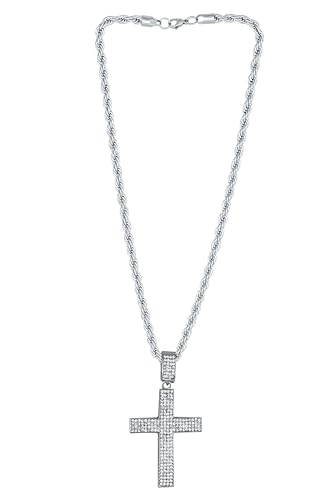 Men's Stylish Stainless Steel Cuban Link Pendant Necklace