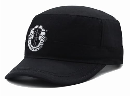 Image of JAZAA Army Cap Short Brim Breathable Military Cap Adjustable Classic Baseball Cap