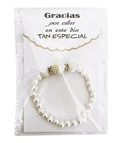 LOTE 25 PULSERA boda comunion bautizo para invitadas .Recuerdos. Regalos Originales. Papelería.Detalles de Bodas, mi primera Comuniones, Bautizos, Cumpleaños.