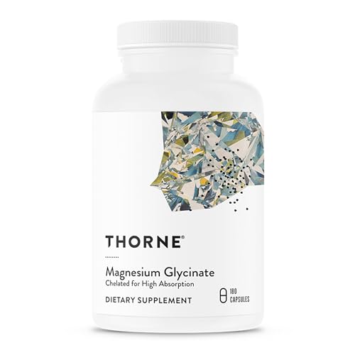 Image of THORNE - Magnesium Glycinate - Supports Restful Sleep, Muscle Relaxation, Heart Health & Metabolism* - Chelated Magnesium Capsules - Third-Party Certified - Gluten, Dairy & Soy-Free - 180 Servings