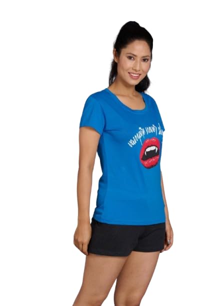 Image of Go Devil Women's Casual Printed Round Neck Oversized Stylish T Shirt