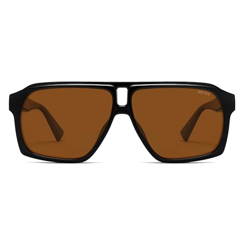 Image of SOJOS Trendy Polarized Aviator Sunglasses for Women Men,Fashion Square Aviators Shades Vintage Style UV400 Protected SJ2699