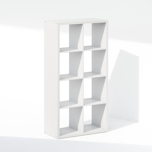 Image of Furinno Cubic Extra Thick 8-Cube Closet Organizers and Storage, White | 14.6 x 30 x 58 in, Open Shelf Closet Storage, Closet Organizer, for Wardrobe, Bedroom, Living Room