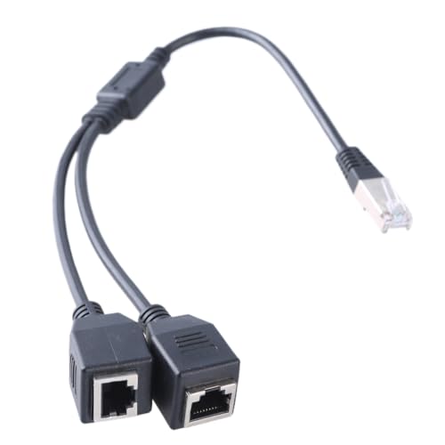 Ethernet Splitter RJ45 Networking 1 to 2 Female LAN Port Connector Adapter