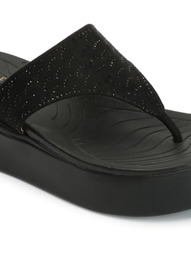 Image of ELLE Women's Embellished Platform Thong Sandals
