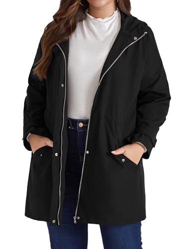 Amazon.com: Hanna Nikole Plus Size Womens Waterproof Raincoat