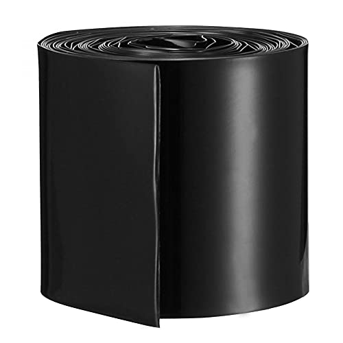 uxcell Tubo termorretráctil de PVC para batería de 29,5 mm de ancho plano para 18650 2 metros de longitud, color negro