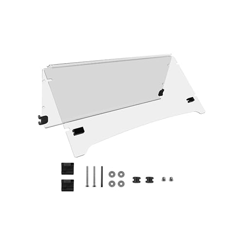 VPAHub Flip Flop Compact Golf Cart Windshield for YAMAHA DRIVE 2, Clear Color, 3/16