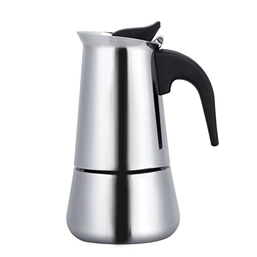 Moka Express, Cafetière Italienne Portable en Acier Inoxydable Pot à Café Moka Classique Moka Espresso Maker pour Maison, Bureau.(2 tasse 100ML)