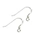 30 pcs .925 Sterling Silver French Hook Earwires Coil Ear Wire/Findings/Bright