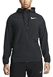 Nike Pro Dri-FIT Flex Vent Men's Full-Zip Hooded Training Jacket (as1, alpha, l, regular, regular, Black/White, Large)