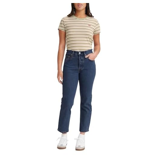 Levi's Dam 501 Crop Jeans, Salsa Stonewash, 28W x 26L