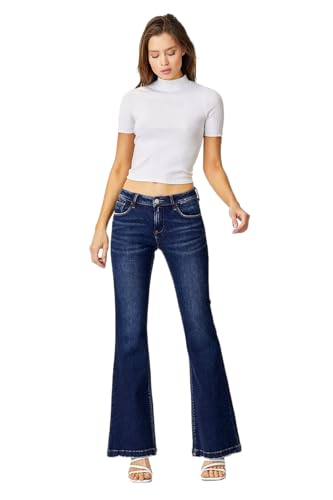 Risen Women's Low Rise Flare Jeans