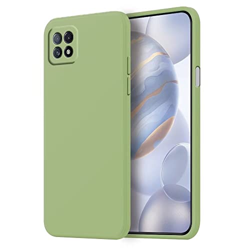 HONLEN Funda Compatible para OPPO A73 5G Case, (6.5' Inches) Líquida TPU Silicona Cover con Anti-Rasguño, Cáscara Suave Cubierta Verde Matcha